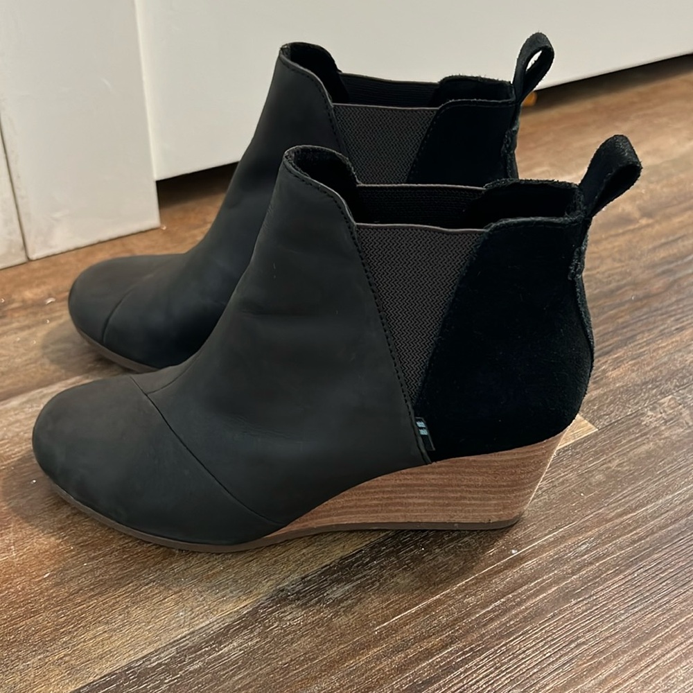 Women Tom Wedge Ankle Boots